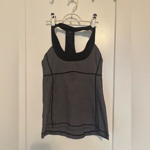 lululemon athletica Black and Gray Tank Top